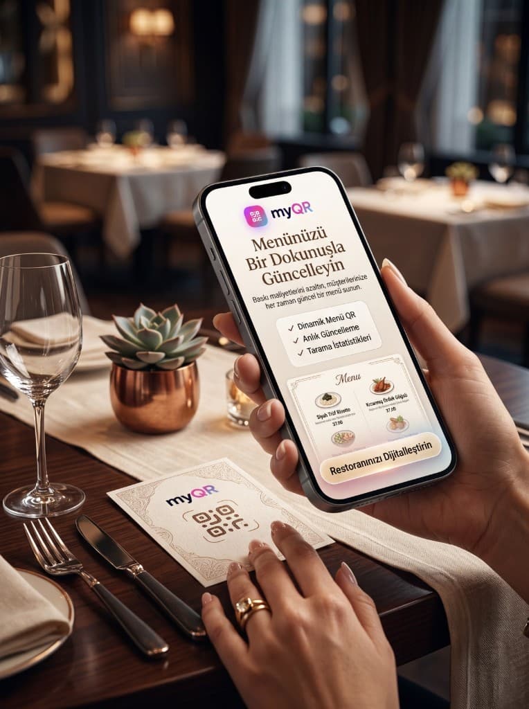 Restoran menü QR kodu — dijital menü ve anında güncelleme